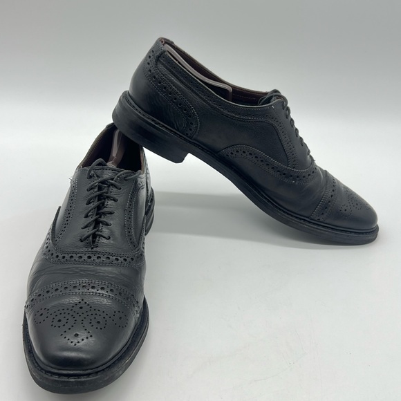 Allen Edmonds Strandmok Men 13 B Black Leather Oxford Wingtips Dress Shoes. main image 7